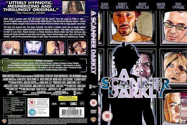 dvd cover A Scanner Darkly (2006) R2