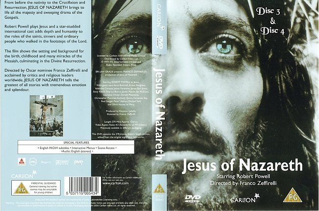 dvd cover Jesus Of Nazareth 1977