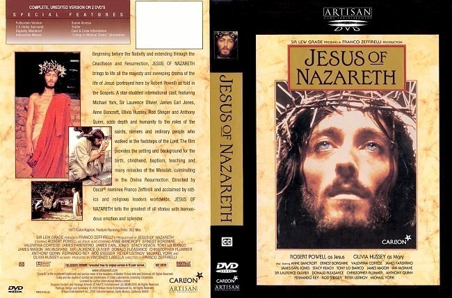 dvd cover Jesus Of Nazareth 1977