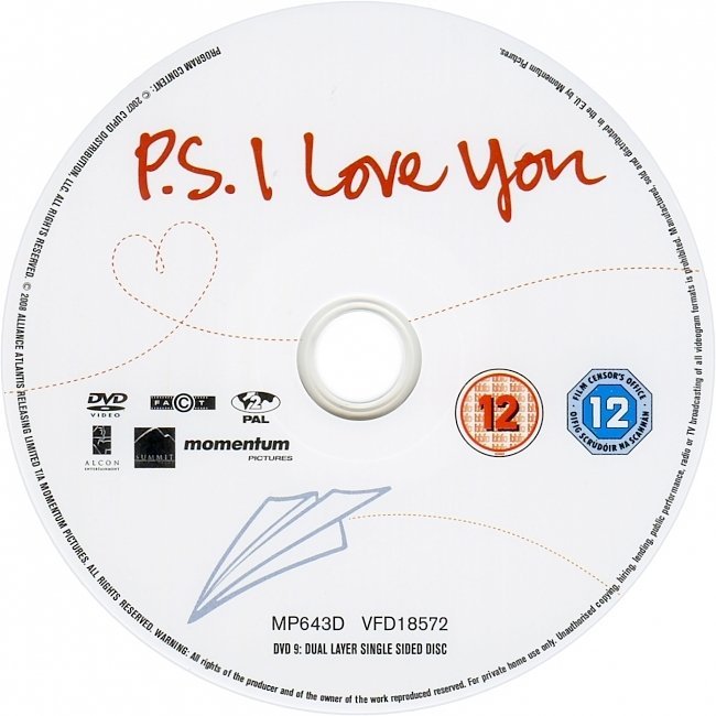 dvd cover P.S. I Love You (2007) WS R2