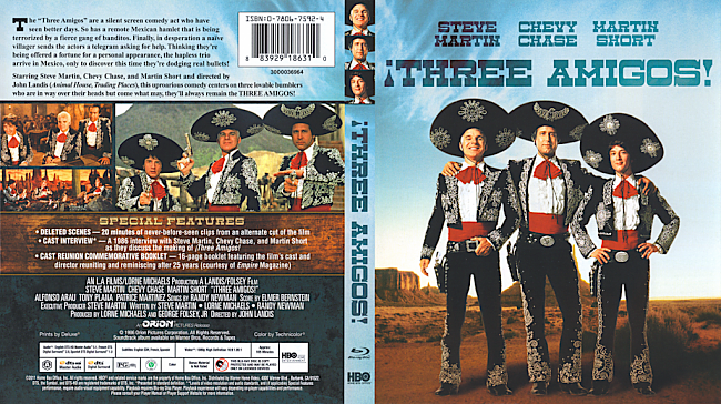 dvd cover Three Amigos
