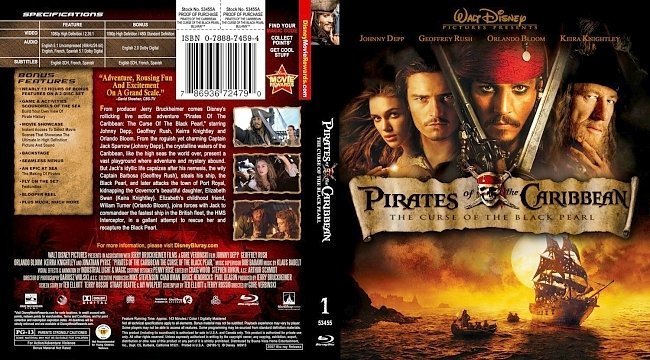 dvd cover Pirates Of The Caribbean The Curse Of The Black Pearl