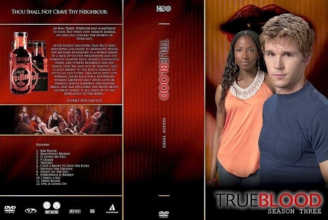 dvd cover True Blood Season 3