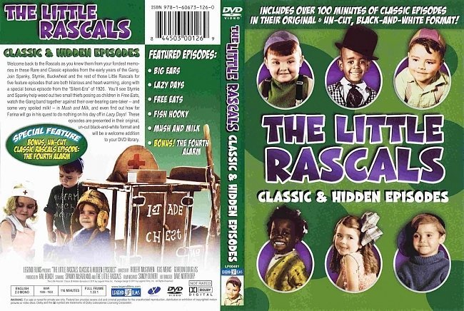 dvd cover The Little Rascals Classic Hidden Episodes