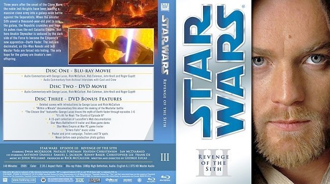 dvd cover Star Wars Episode III Revenge Of The Sith Bluray v4