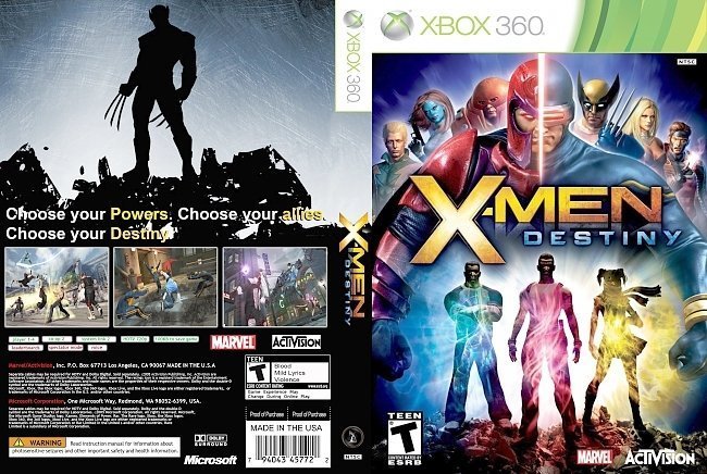 dvd cover X-Men: Destiny (2011) NTSC
