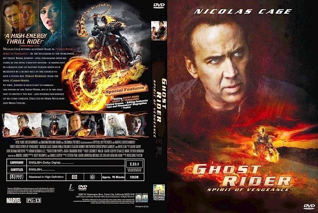 dvd cover Ghost Rider: Spirit Of Vengeance (2011)
