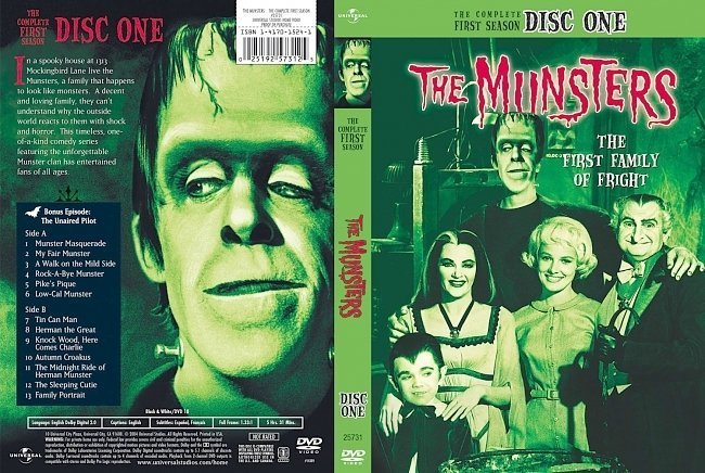 dvd cover The Munsters Season 1 Disc 1