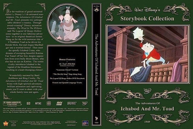 dvd cover The Adventures Of Ichabod And Mr. Toad