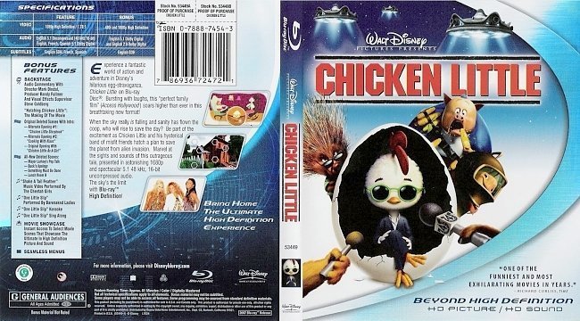 dvd cover Chicken Little Bluray f