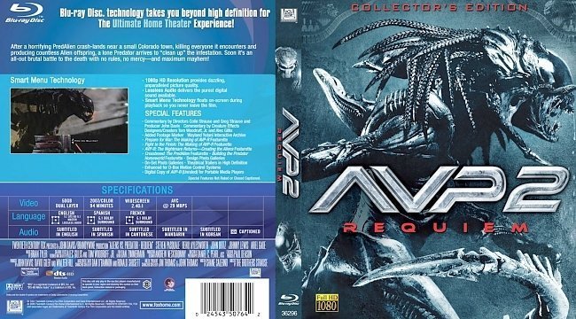 dvd cover AVP 2 Requiem
