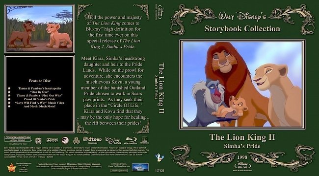 dvd cover The Lion King 2