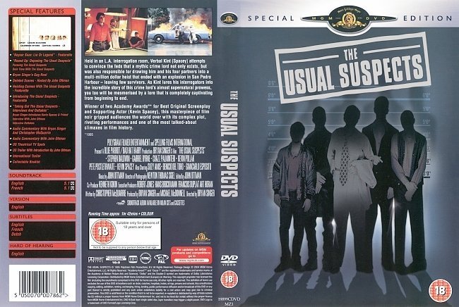 dvd cover The Usual Suspects (1995) WS SE R2