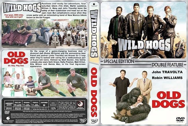dvd cover Wild Hogs / Old Dogs Double