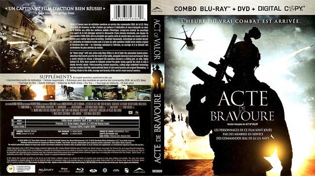 dvd cover Acte De Bravoure Act Of Valor Canadian Bluray