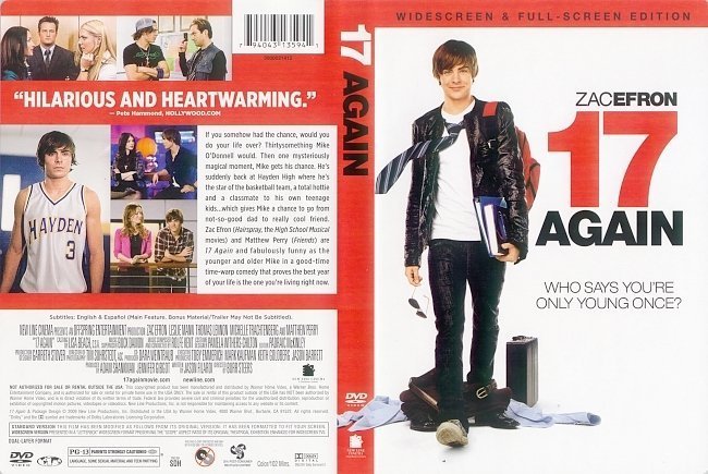 dvd cover 17 Again (2009) R1