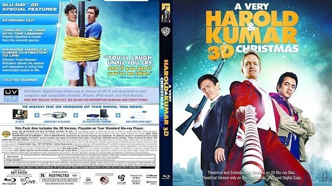 dvd cover A Very Harold & Kumar Christmas 3D