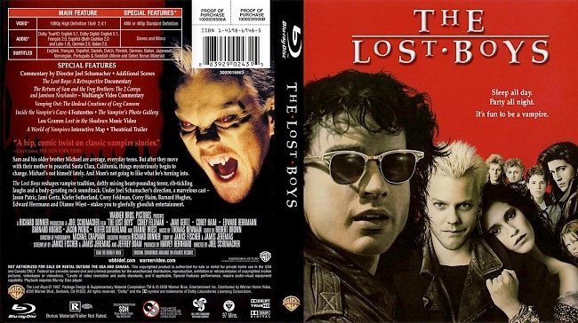 dvd cover The Lost Boys