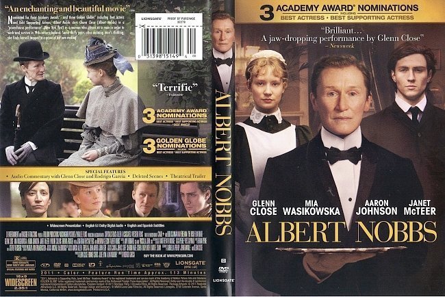 dvd cover Albert Nobbs (2011) R1