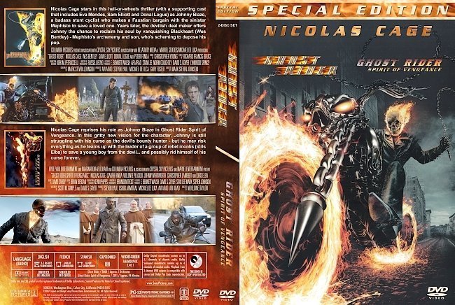 dvd cover Ghost Rider Double Feature R1 CUSTOM