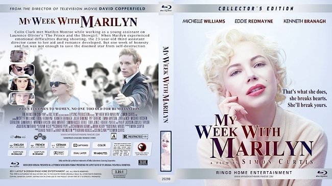 dvd cover My Week With Marilyn
