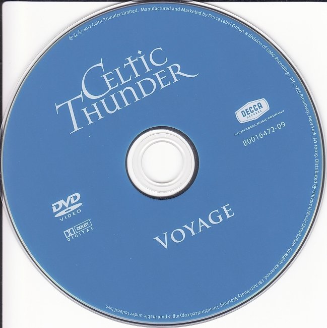 dvd cover Celtic Thunder - Voyage