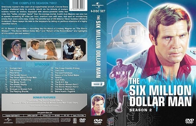 dvd cover The Six Million Dollar Man Season 2