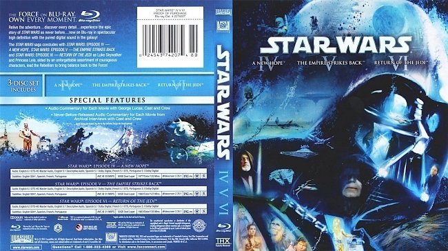 dvd cover Star Wars IV V VI