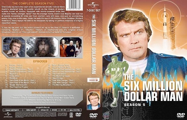 dvd cover The Six Million Dollar Man Season 5