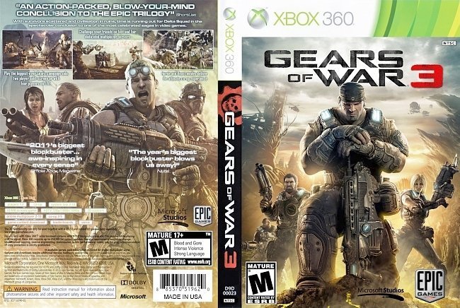 dvd cover Gear Of War 3
