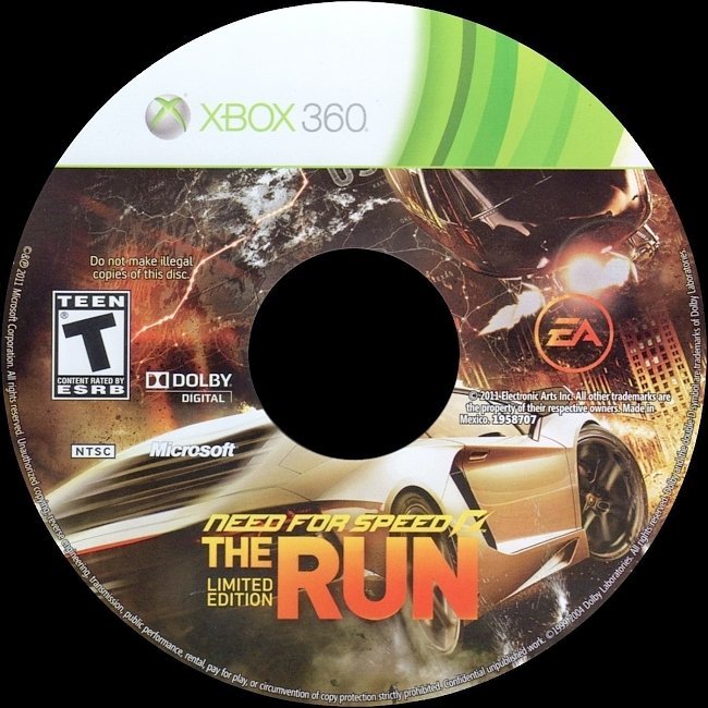 dvd cover Need for Speed The Run (2011) NTSC