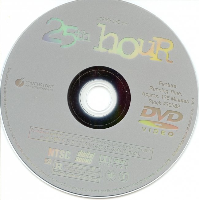 dvd cover 25th Hour (2002) WS R1