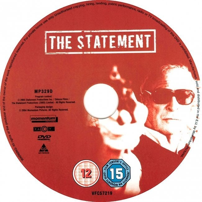 dvd cover The Statement (2003) R2