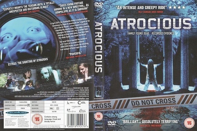 dvd cover Atrocious (2011) R2