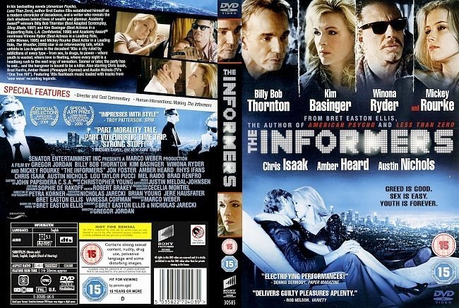 dvd cover The Informers (2009) R2