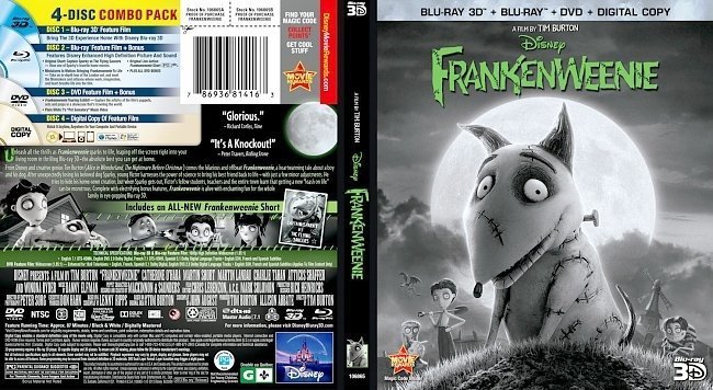 dvd cover Frankenweenie 3D