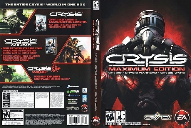 dvd cover Crysis Maximum Edition NTSC f