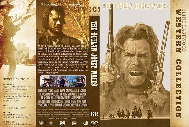 dvd cover The Outlaw Josey Wales