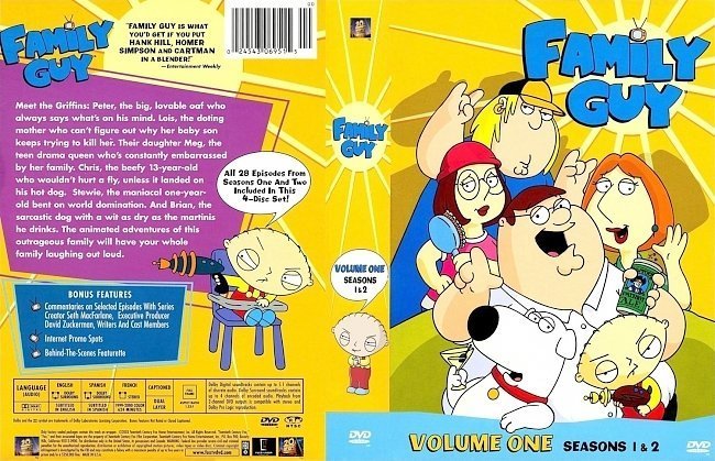 dvd cover Family Guy: Volume 1: Seasons 1 & 2