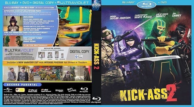 dvd cover Kick-Ass 2 R1 Custom Blu-Ray