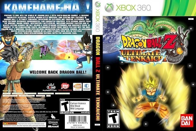 dvd cover Dragon Ball Z Ultimate Tenkaichi
