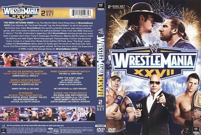 dvd cover Wrestlemania XXVII