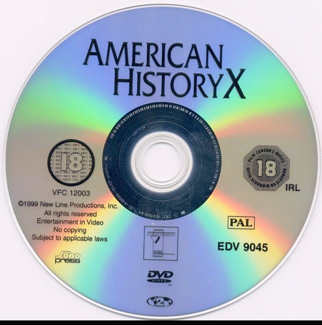 dvd cover American History X (1998) R2