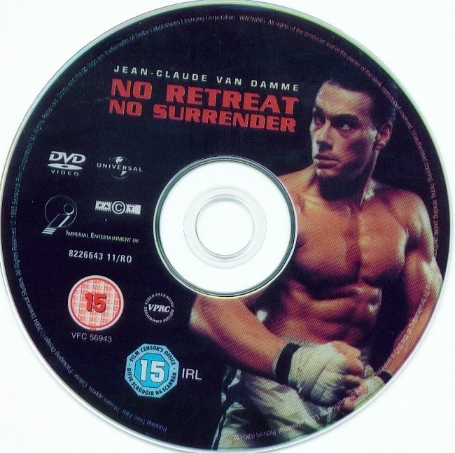 dvd cover No Retreat No Surrender (1986) R2