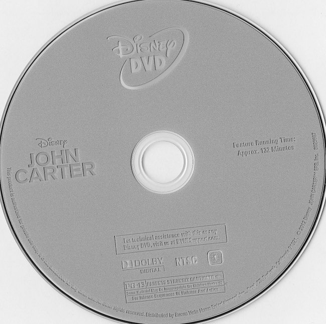 dvd cover John Carter 3D R1