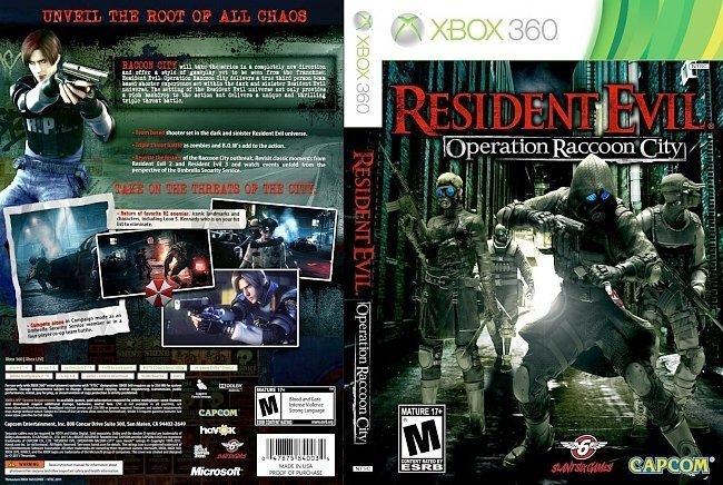 dvd cover Resident Evil Opration Racoon City NTSC f