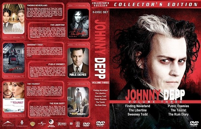 dvd cover Johnny Depp Collection Volume 3