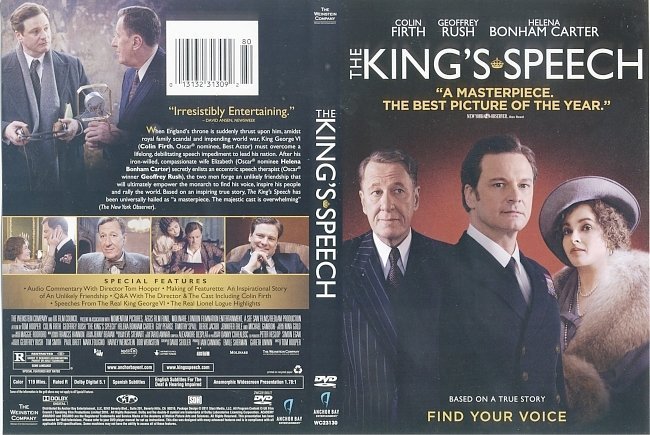 dvd cover The King's Speech (2010) WS R1