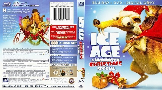 dvd cover Ice Age A Mammoth Christmas