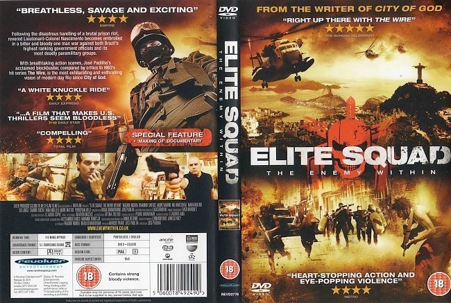 dvd cover Elite Squad: The Enemy Within (2010) R2